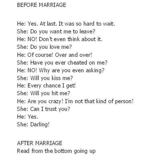 Oh so true-12 Hilarious Before And After Marriage Pictures