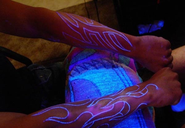 Tribal-Glow In The Dark Tattoos