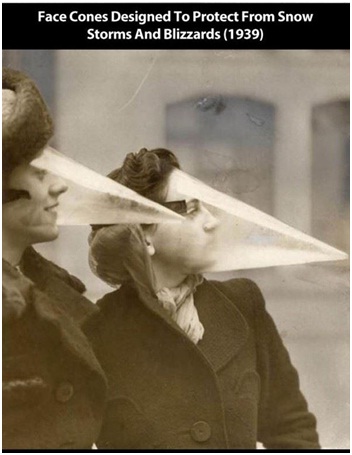 Face Cones for Weather Protection-Strangest Historical Inventions