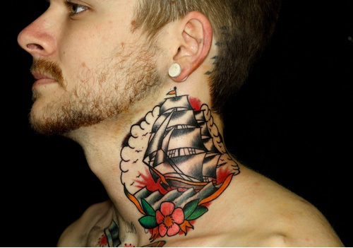 Ships ahoy!!-Insane Neck Tattoos