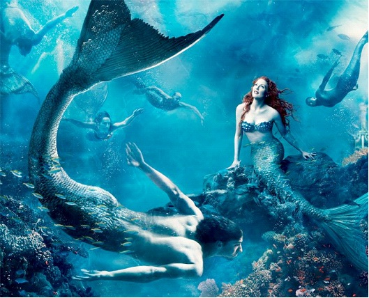 Julianne Moore as Ariel in The Little Mermaid-Celebs In Disney Inspired Photos