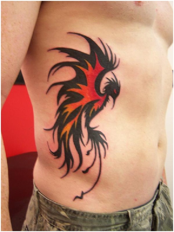 Black and Red-Amazing Looking Phoenix Tattoos