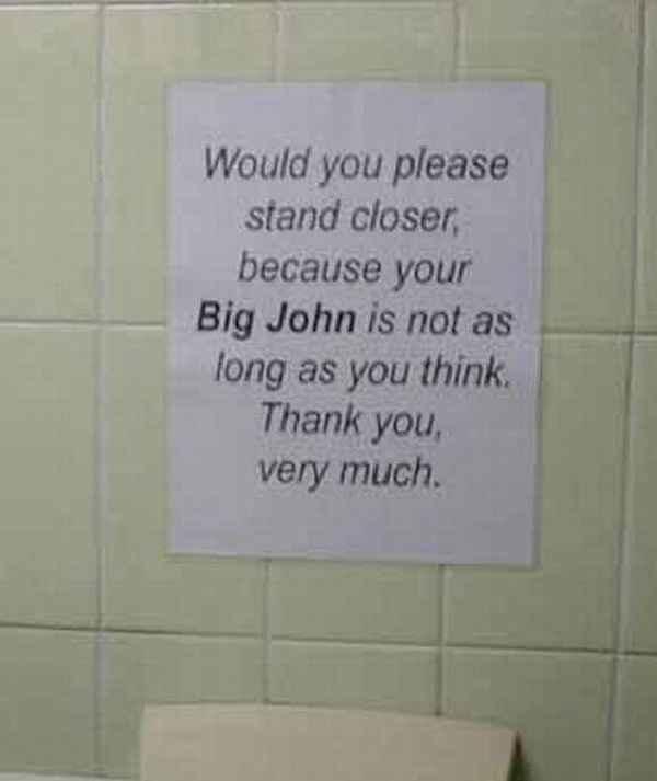 Ego Crusher-Creative And Funny Toilet Signs