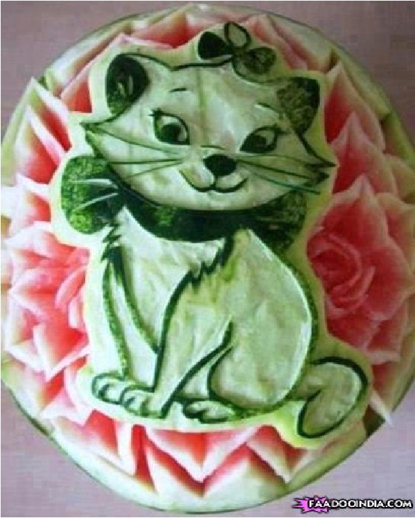 Marie from The Aristocats-Amazing Watermelon Art