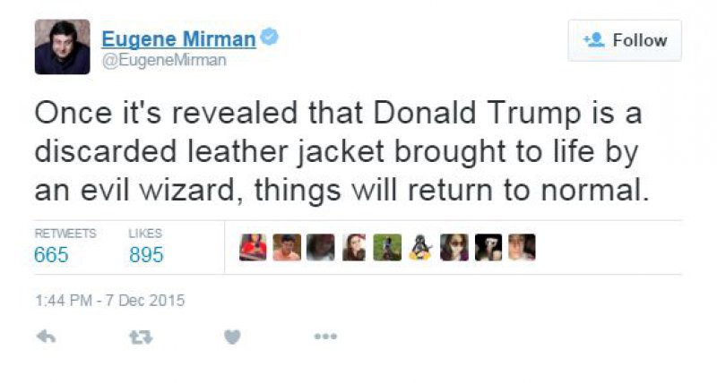 Comparing Him to a Discarded Leather Jacket!-15 Hilarious Tweets About Donald Trump Sure To Make You Laugh