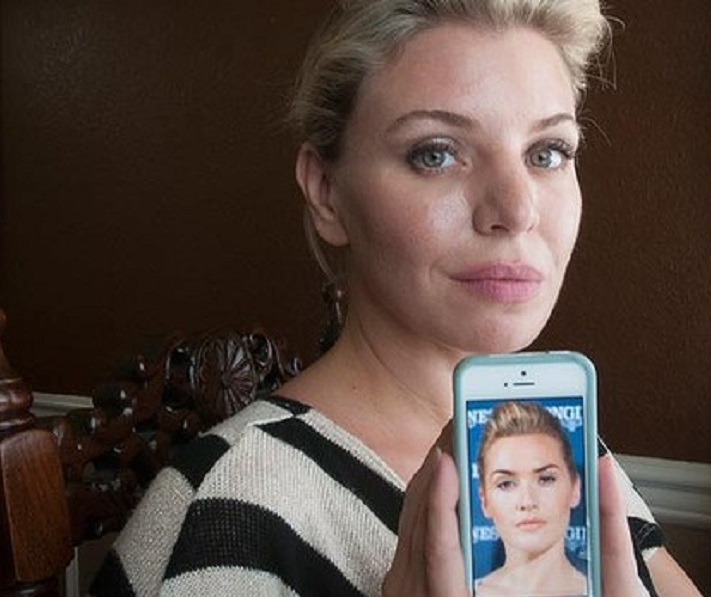 Deborah Davenport (Kate Winslet)-15 People Who Had Plastic Surgery To Look Like Celebs