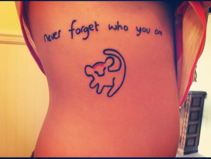 Simba Quote-15 Cutest Disney Tattoos That Will Make You Want To Have One