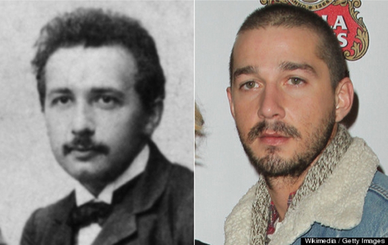 Shea Labeouf and Young Albert Einstein-15 Celebrities Who Look Like People From Past