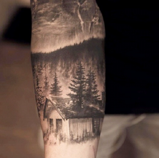Cabin In The Woods-24 Most Amazing Illusion Tattoos