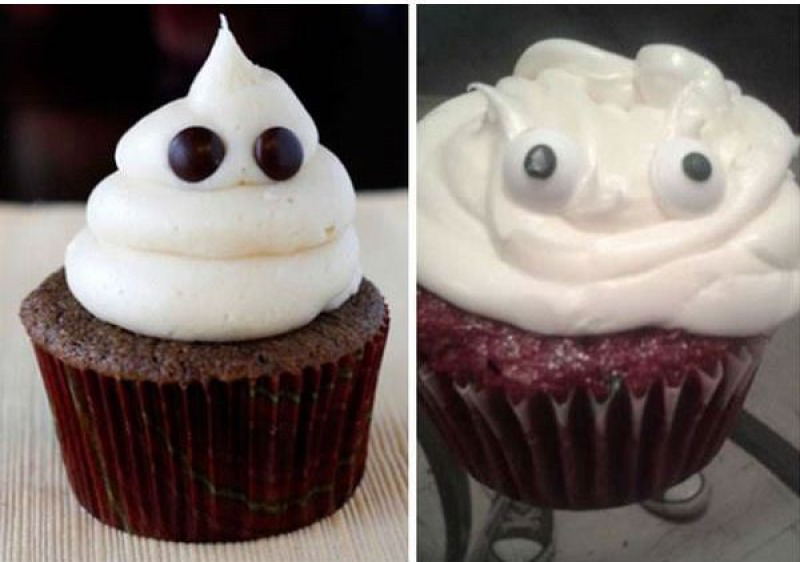 Halloween Ghost Cupcakes-15 Funniest Halloween Recipe Fails