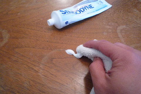 Erases Water Rings on Tables-15 Unusual Uses For Toothpaste