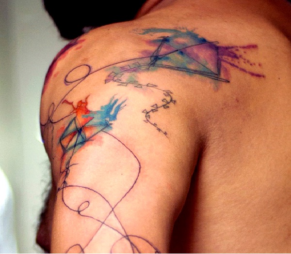 Go Fly A Kite-Amazing Watercolor Painting Tattoos