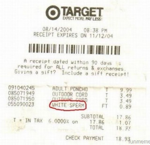 Only 0.89?-Funniest Receipts Of All Time