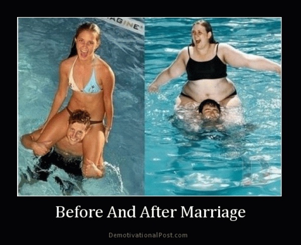 A bit of a change-12 Hilarious Before And After Marriage Pictures
