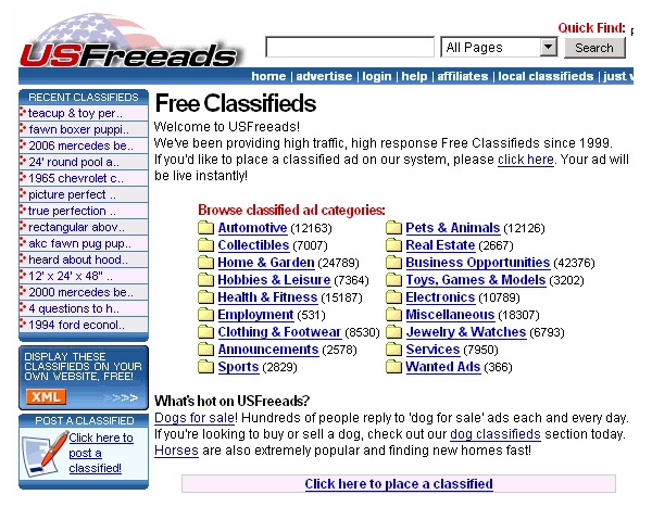 Usfreeads.com-Best Free Classifieds Websites