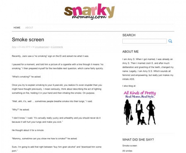 Snarky Mommy-Best Mother's Blogs
