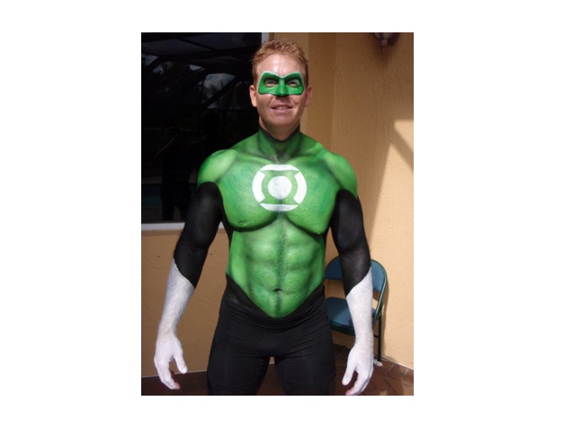 Green Lantern-Superhero Body Painting
