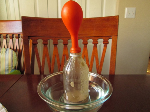 Inflate a balloon on its own-Easy Home Made Science Projects