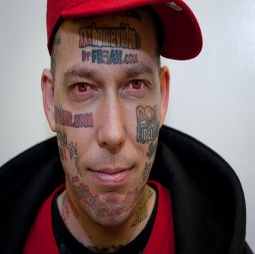 Ads face-Ugliest Face Tattoos