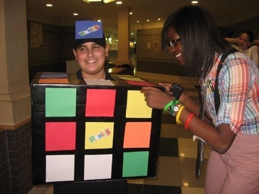 Rubik's Cube Halloween Costume-Simple Halloween Costumes You Can Make Within A Day