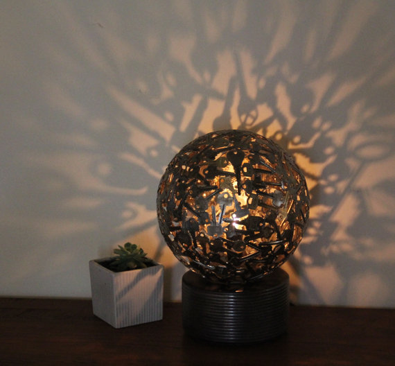 Large Spherical Shaped Tea Light Holder-15 Beautiful Items That Are Carved Out Of Scrap