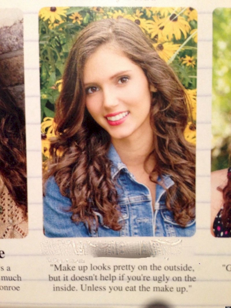 Eat the Makeup?-15 Yearbook Quotes That Are Way Too Hilarious