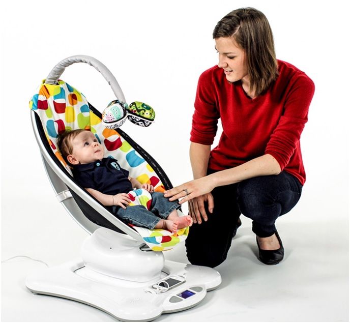 Modern Day Cradle With Bounce $269.99-Best Newborn Girl Gifts 2015