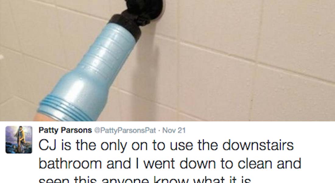Mom Finds An Adult Toy In Her Son's Bathroom and Asks Twitter about it. (15 images)