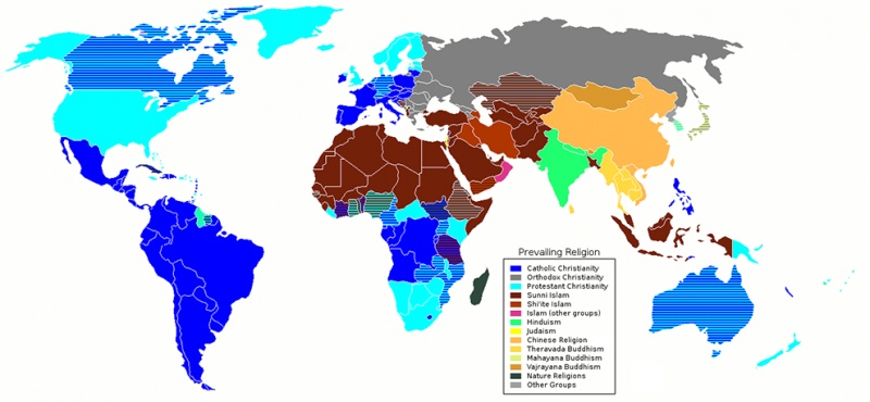 Religions around the World-15 Maps That Will Change The Way You See The World