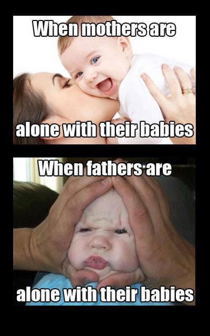 Spending Time Alone with a Baby - Mom vs. Dad-15 Hilarious Differences Between Mom And Dad