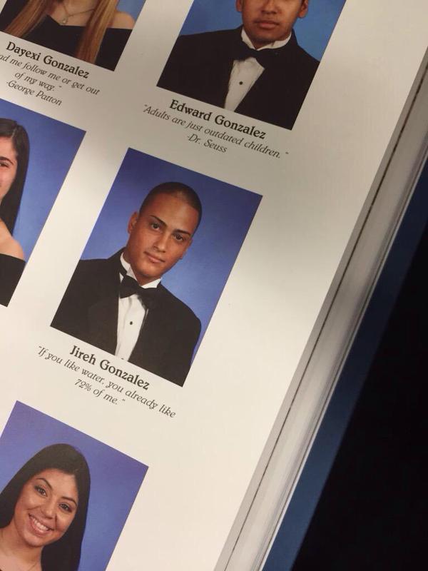 The Whole World Already Likes 72% of Him-15 Hilarious Yearbook Quotes Ever 