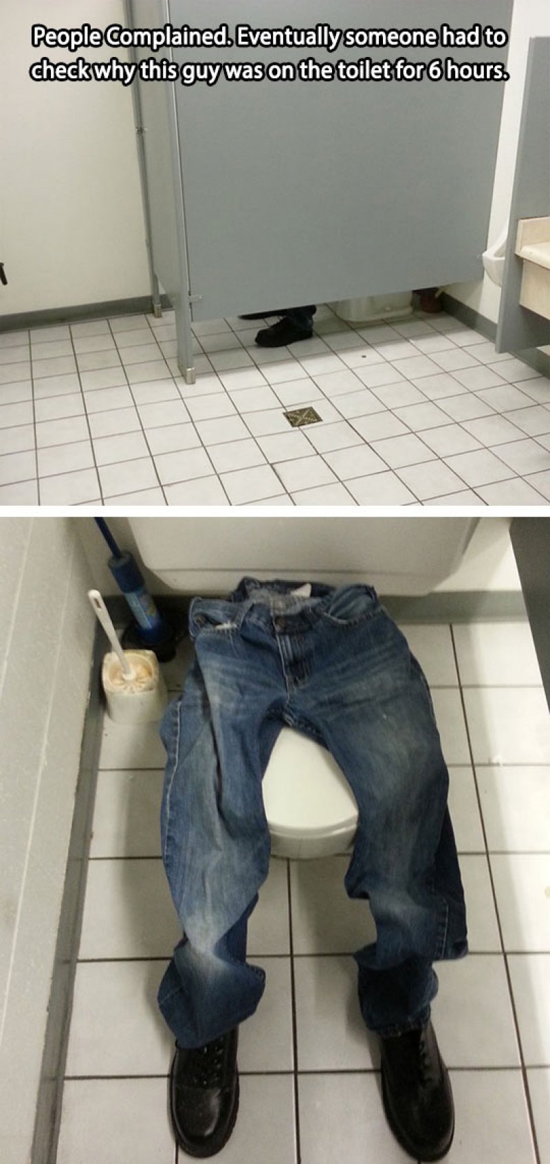 The Office Toilet Hogging Prank-15 Hilarious Office Pranks You Can Try On Your Coworkers