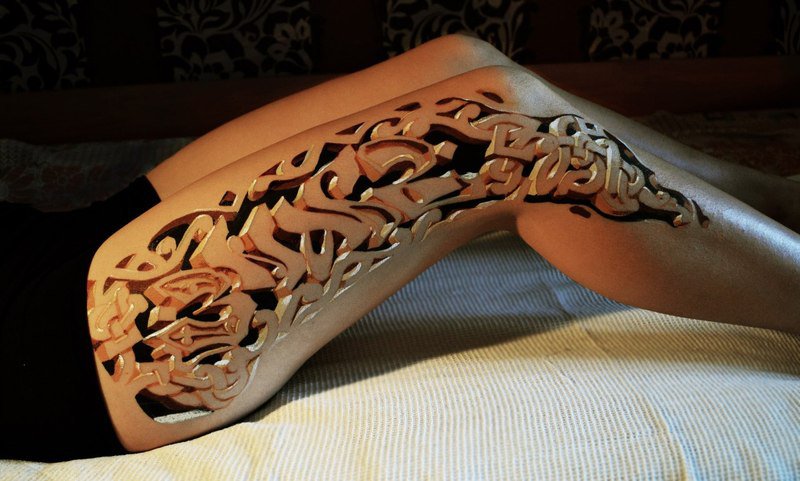 3D Leg Tattoo-15 Fantastic Three Dimensional Tattoos That Will Blow Your Mind