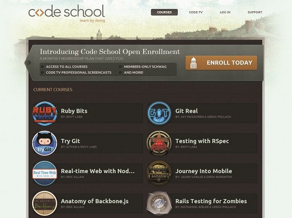 codeschool.com-Best Websites To Learn Coding