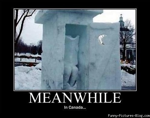 It's chilly on the toilet-12 Best Meanwhile In Canada Memes Ever