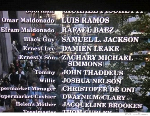 Black Guy - Samuel L. Jackson-12 Funny Little Moments Found In Movie Credits 