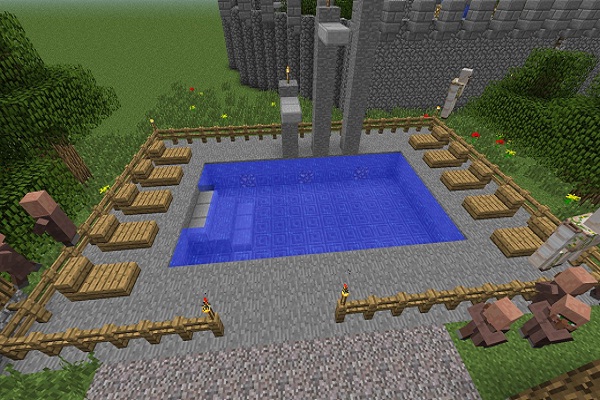 Public pool-Cool Things To Make In Minecraft