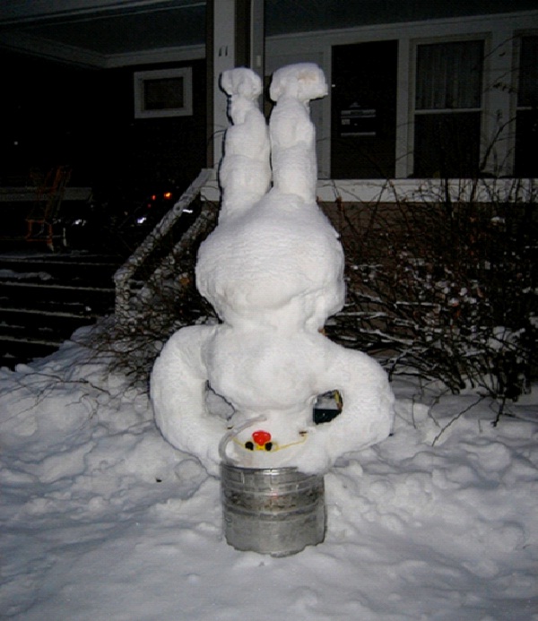Keg Stand-Most Inappropriate Snowmen