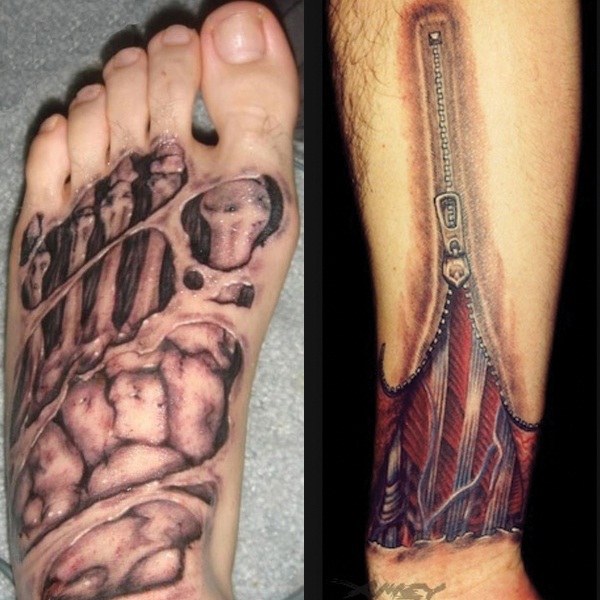 Unzipped-Wackiest Anatomical Tattoos