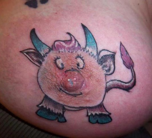 Well hello there-12 Funniest Nipple Tattoos Ever Done On Humans 