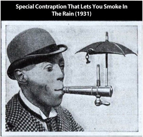 Umbrella for Your Cigarette?-Strangest Historical Inventions