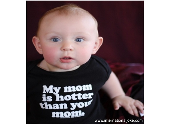 MILF Wars!-Funny Baby T-shirt Texts And Images
