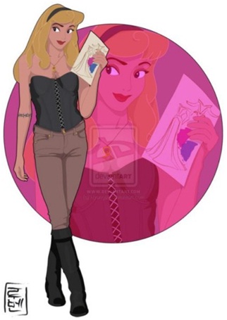 Aurora - Design Student-If Disney Characters Were College Students