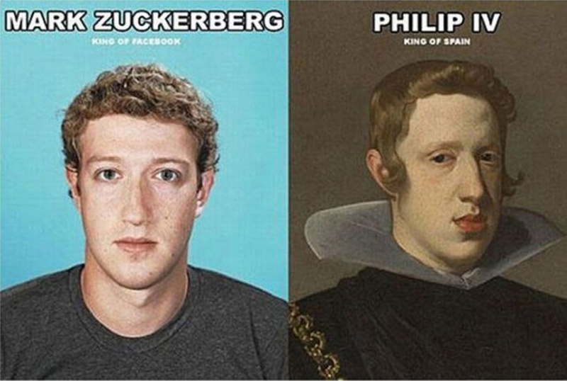Mark Zuckerberg and Phillip IV of Spain-15 Celebrities Who Look Like People From Past