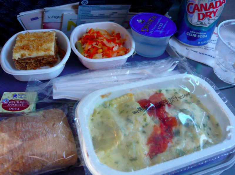 American Airlines-15 Airlines And The Food Served In The Economy Vs. Business Class