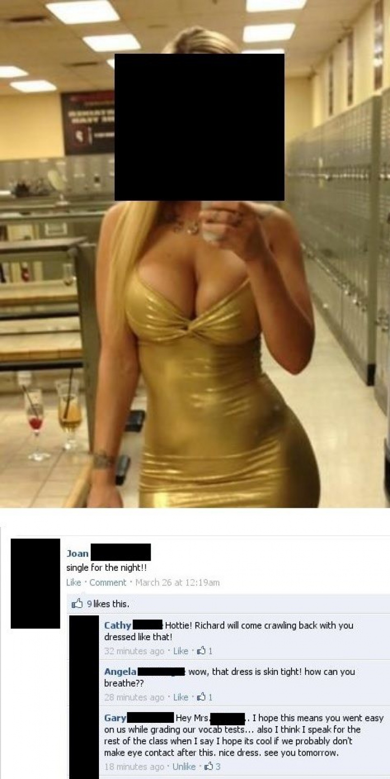 Nice Dress There, But...-15 Teachers And Their Epic Facebook Fails