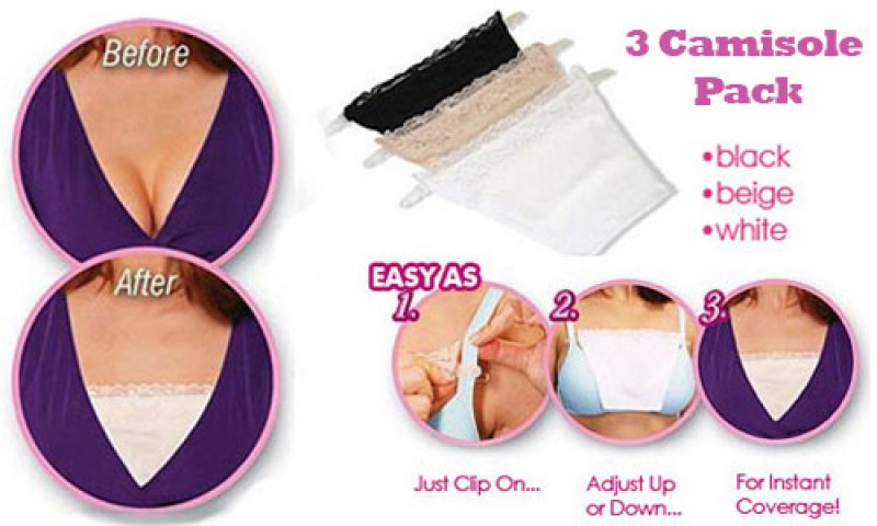 Use Clip-on Camisoles to Cover up Stuff-12 Bra Hacks You Probably Don't Know