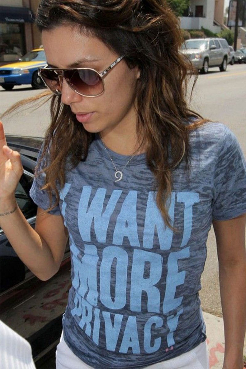 Eva Langoria-12 Celebrities Wearing Funny T-Shirts