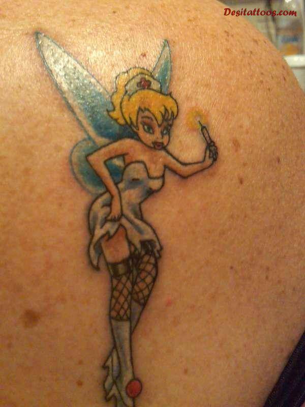 Tinker Bell Again, As a Nurse this Time-15 Most Inappropriate Disney Tattoos Found On The Internet