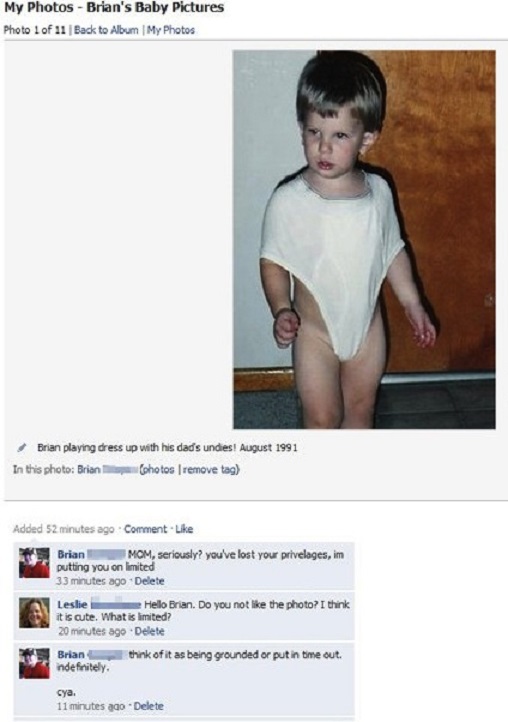This Mom Who Shared His Son's Awkward Childhood Photo-15 Images That Show You Shouldn't Add Your Mom On Facebook